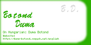 botond duma business card